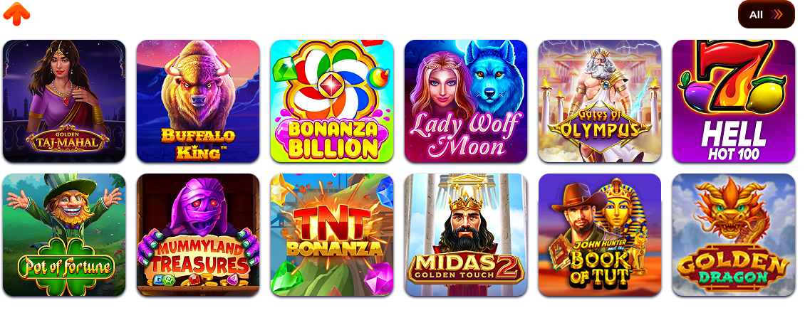 Slotselectie en filters in de Kitsune Casino-spellobby